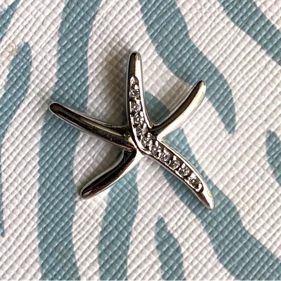 Jewelry - Sterling Silver Diamond Accented Starfish Necklace Charm